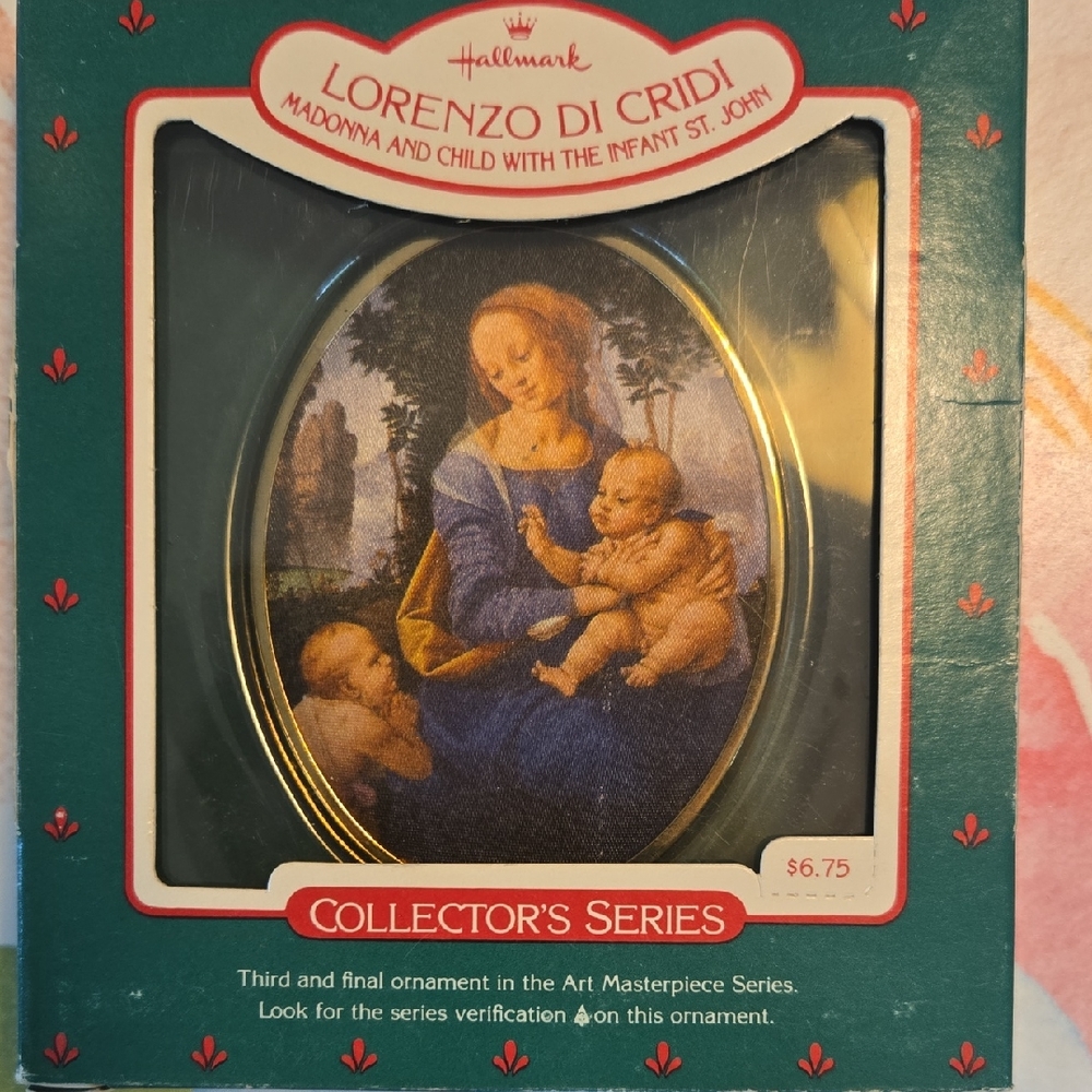 Hallmark Lorenzo di Credi Collector's Ornament 1986 3rd In Series
